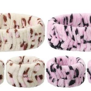 set of 3 spa headbands and wrist bands